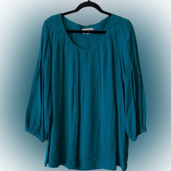 Banana Republic Tops - Banana Republic | turquoise long sleeved blouse